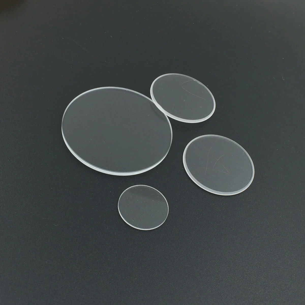 Edge and surface detail of a polished calcium fluoride window